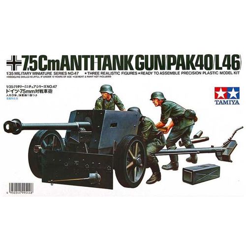 ANTITANQUE ALEMAN 75MM PAK40 1/35 TAMIYA