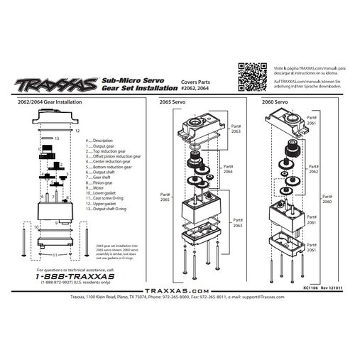 SERVO SUB MICRO METAL GEAR WATERPROOF TRAXXAS