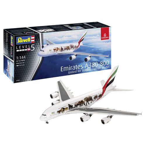 AIRBUS A380-800 EMIRATES "WILD LIFE" 1/144 REVELL