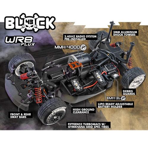 WR8 FLUX KEN BLOCK GYMKHANA FORD FIESTA 1/8 HPI