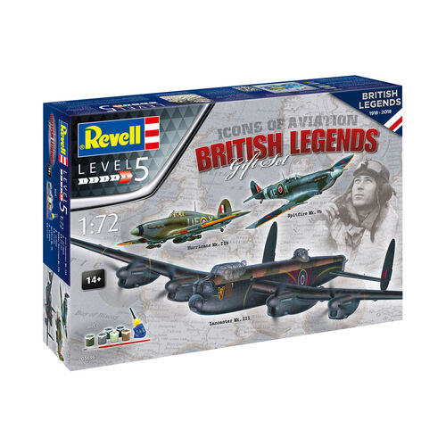 SET 100 AOS RAF ICONOS AVIACION BRITANICA 1/72 STARTER SET REVELL