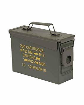 CAJA SEGURIDAD LIPOS CAJA MUNICION CAL 30 USADA