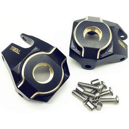 Treal Brass Front Steering Knuckles Heavy for SCX10 II 70g NEGRO