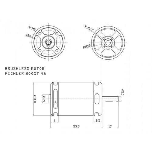 MOTOR 5435 700KV BRUSHLESS PICHLER