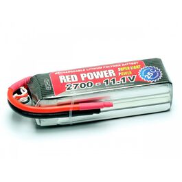 LIPO 2700MAH 11.1V 25C 3S RED POWER SLP