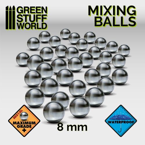 BOLAS MEZCLADORAS PINTURA 8MM 35uds GREENSTUFFWORLD