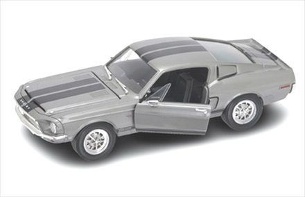 SHELBY GT500KR 1968 PLATA 1/18 METAL ROAD SIGNATURE