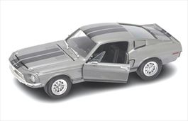 MUSTANG SHELBY GT500KR 1968 PLATA 1/18 METAL ROAD SIGNATURE
