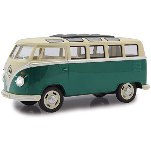 VOLKSWAGEN T1 VERDE LUZ Y SONIDO PULLBACK 1/24 MZ