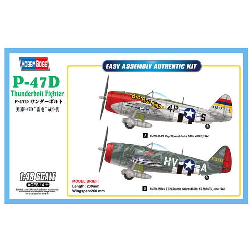 P-47D THUNDERBOLT 1/48 HOBBYBOSS