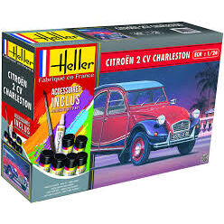 CITROEN 2CV CHARLESTON 1/24 STARTER SET HELLER