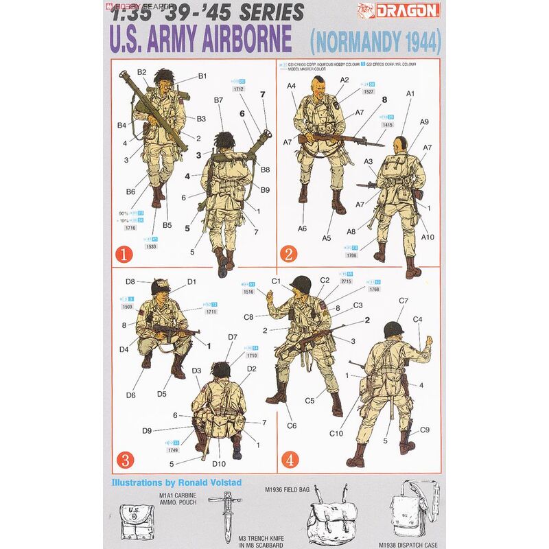 PARACAIDISTAS U.S. 1944 NORMANDIA 1/35 DRAGON