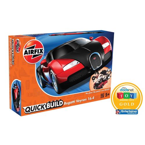 BUGATTI VEYRON 16.4 NEGRO-ROJO QUICKBUILD AIRFIX