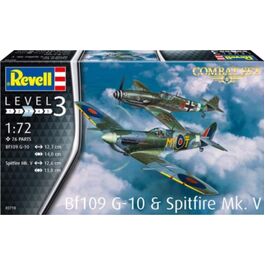 BF109 G10 Y SPITFIRE MK.V 1/72 STARTER SET REVELL