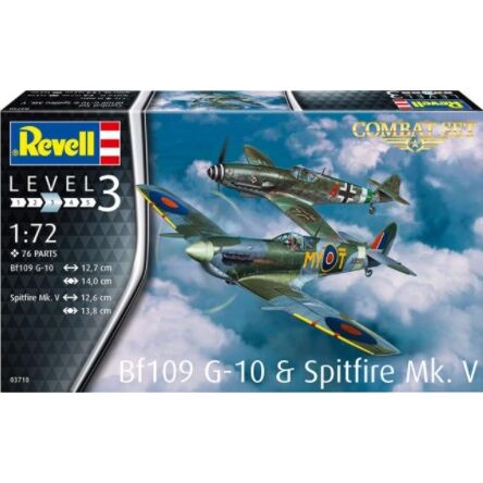 BF109 G10 Y SPITFIRE MK.V 1/72 STARTER SET REVELL