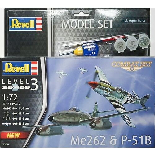 ME262 Y P51B  COMBAT SET 1/72 STARTER SET REVELL