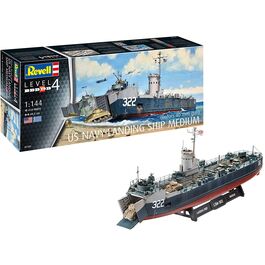 LANCHA DESEMBARCO US NAVY C/BOFORS 40MM 1/144 REVELL LSM-1