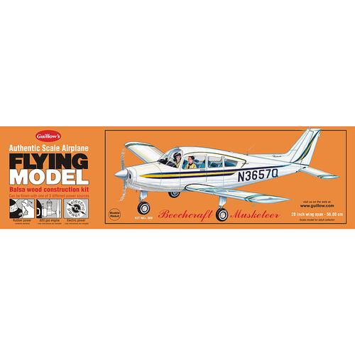 BEECHCRAFT MUSKETEER KIT BALSA GUILLOWS 508MM