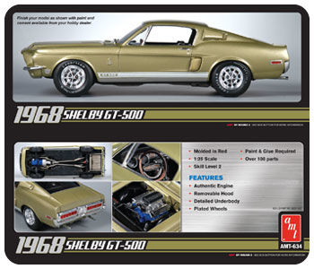 SHELBY GT500 1968 1/25  MUSTANG AMT
