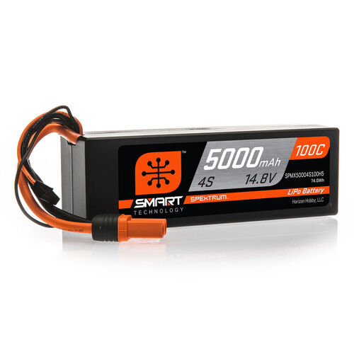 LIPO 5000MAH 14.8V 100C SMART IC5 HARDCASE SPEKTRUM