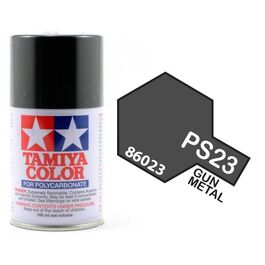 TAMIYA PS-23 GUN METAL GRIS SPRAY LEXAN