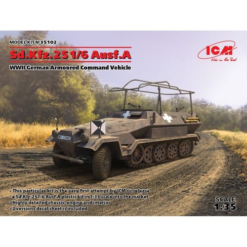 SDKFZ 251/6 AUSF. A SEMIORUGA MANDO 1/35 ICM