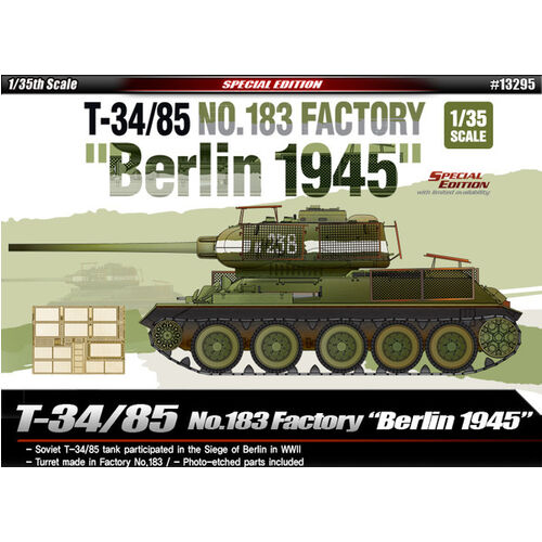 T-34/85 N183 FACTORY BERLIN 1945 ED. ESPECIAL 1/35 ACADEMY