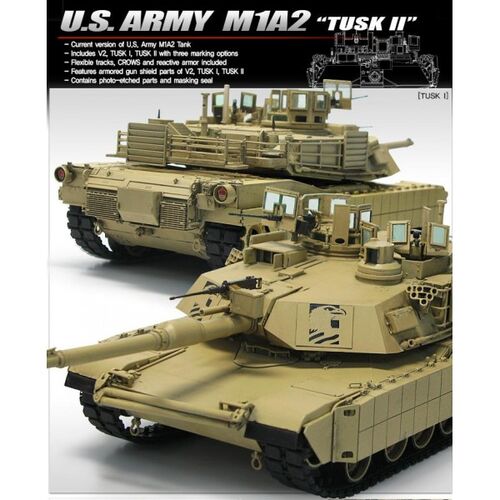 ABRAMS M1A2 TUSK II US V2 1/35 ACADEMY