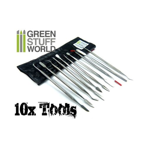 HERRAMIENTAS MODELAR ESCULPIR SET 10UDS GREEN STUFF WORLD