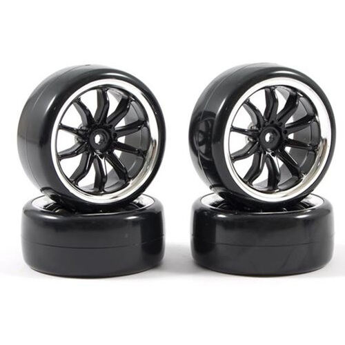 RUEDAS DRIFT 1/10 (4 UD) NEGRAS VRX