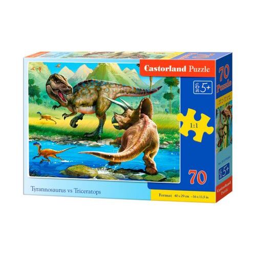 TIRANOSAURIO VS TRICERATOPS 30 PIEZAS PUZZLE CASTORLAND