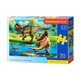 TIRANOSAURIO VS TRICERATOPS 30 PIEZAS PUZZLE CASTORLAND