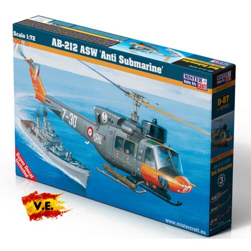 AB-212 ASW HELICOPTERO ANTI SUBMARINO ESPAA 1/72 MISTER CRAFT