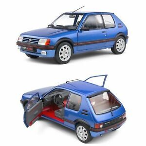 PEUGEOT 205 GTi 1.9L MK1 AZUL MIAMI 1988 1/18 SOLIDO