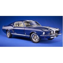 SHELBY MUSTANG GT500 1967 AZUL RAYAS GRISES 1/18 SOLIDO