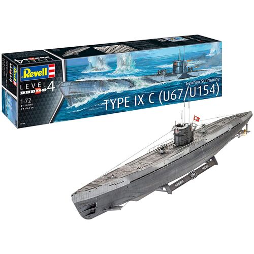 SUBMARINO TYPE IX C U67/U154 1/72 REVELL