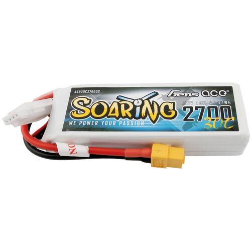 LIPO 2700MAH 3S 30C 11.1V XT60 SOARING GENSACE