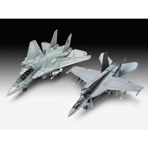 TOP GUN MAVERICK F/A-18E Y F-14D TOMCAT 1/72 STARTER SET REVELL