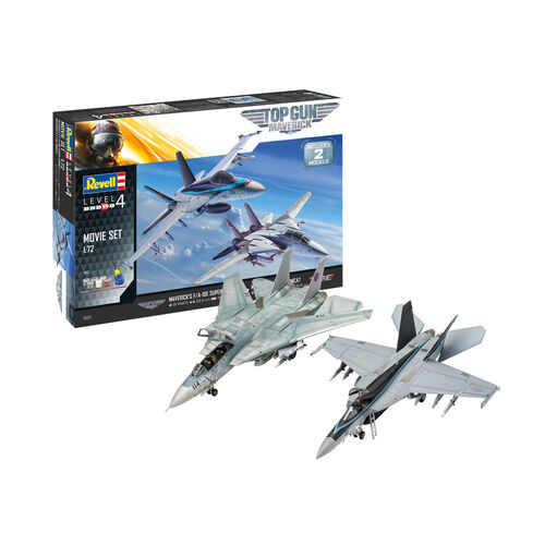 TOP GUN MAVERICK F/A-18E Y F-14D TOMCAT 1/72 STARTER SET REVELL