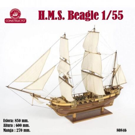 HMS BEAGLE 1/55 SET MADERA CONSTRUCTO
