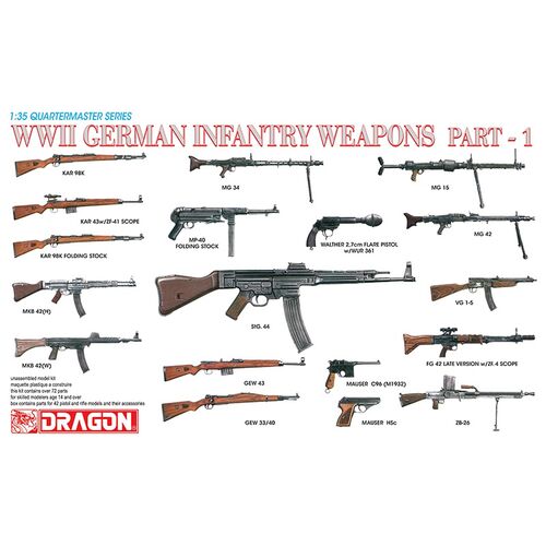 WWII GERMANY INFANTRY WEAPONS PART1 1/35 DRAGON
