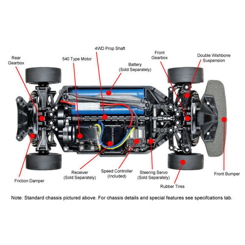 RAYBRIG NSX CONCEPT GT TT02 KIT 1/10 TAMIYA