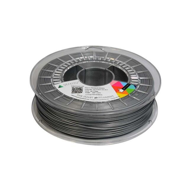 PLA 1.75 MM GLITTER SILVER 750G SMARTFIL IMPRESORA 3D