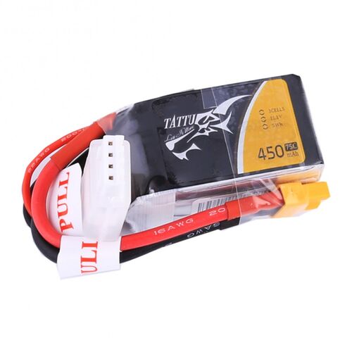 LIPO 450MAH 75C 3S1P XT30 TATTU