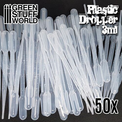 PIPETAS LARGAS 3ML 50UDS GREEN STUFF WORLD