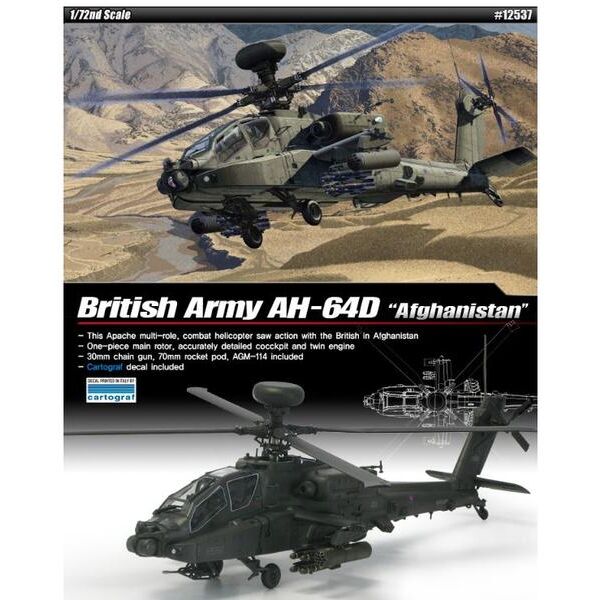 AH-64D ROYAL ARMY AFGHANISTAN 1/72 ACADEMY