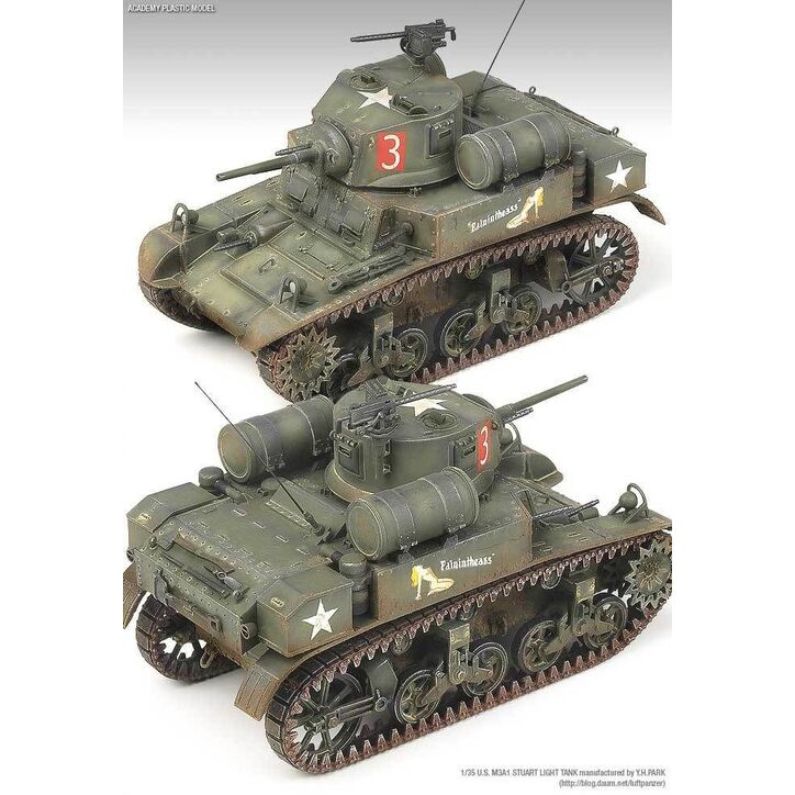 US M3A1 STUART TANQUE LIGERO 1/35 ACADEMY