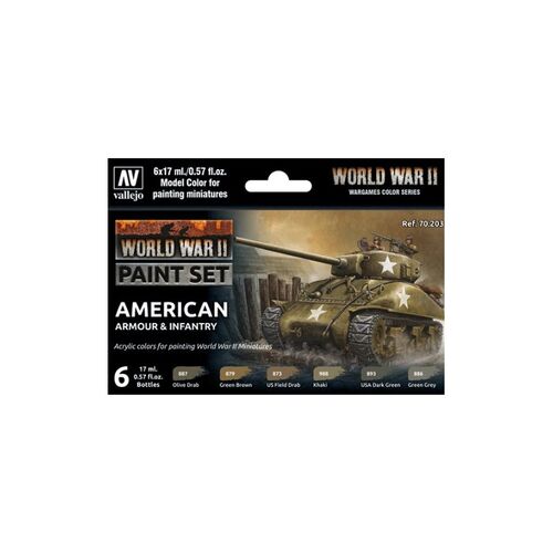 SET INFANTERIA Y BLINDADOS AMERICANOS WWII MODELCOLOR VALLEJO