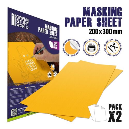 PAPEL ENMASCARAR 2UDS GREENSTUFFWORLD