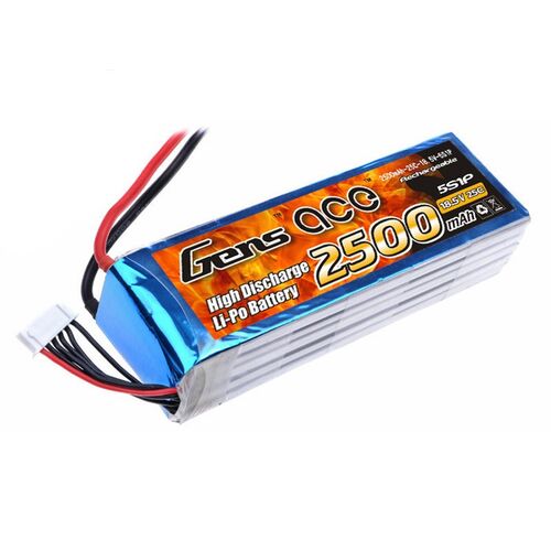 LIPO 2500MAH 5S 18.5V 25C GENSACE